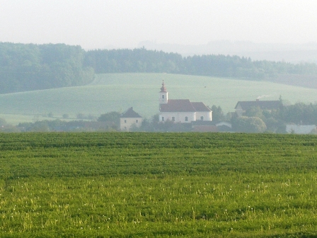 Blick auf Bischofstetten von der Anhöhe