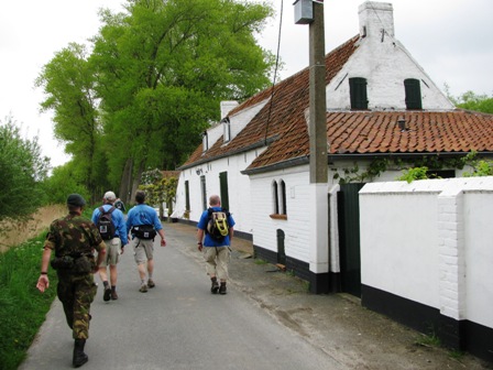 Schönes Haus mit weißen Backsteinen