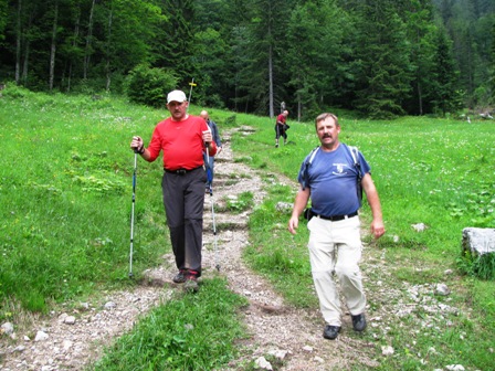 Christian und Manfred nach dem steilsten Bergabstück