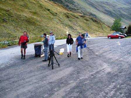 Die Brunnmayr's haben unseren Quaxi wieder herangeführt - er mußte zurück zum Auto, nachdem er die Startkarte vergessen hatte