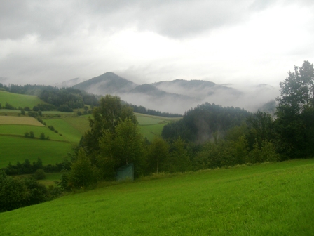Die hügelige Landschaft um Gutau