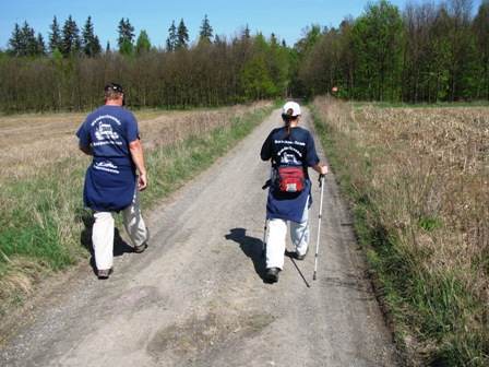 Quaxi und Zirberl im Gleichschritt Richtung Wald