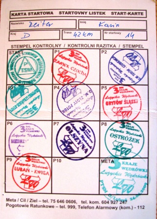 Auf dessen Rückseite die Kontrollstempelkarte