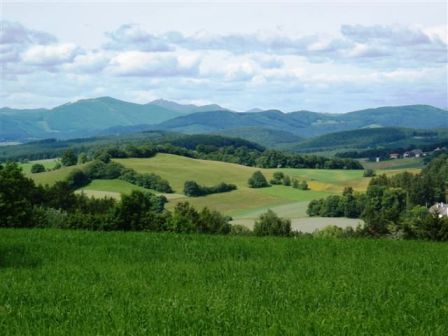 Fernblick auf die Berge des Wienerwaldes