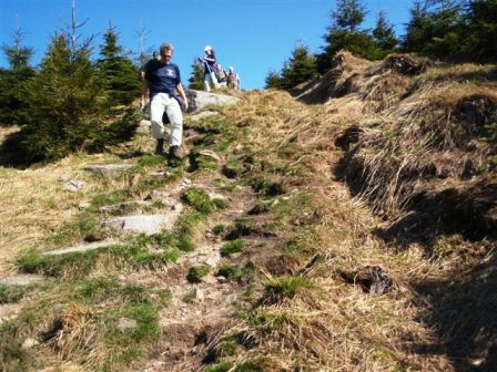 Über die 'Himmelsstiege' gehts runter