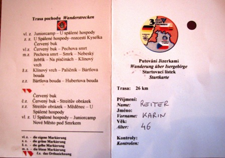 Die Vorderseite der Startkarte