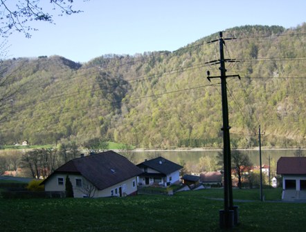 Der Blick auf die Donau kurz vor dem Ziel beim Stift Engelszell