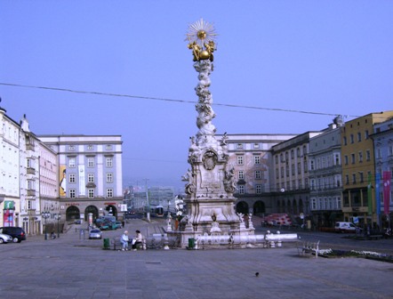 Die Pestsule am Hauptplatz von Linz