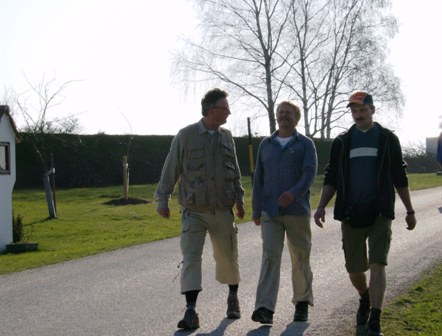 Harald Eisenmenger, Gerhard Schlatter und Franz Haider sind in der Aufwrmphase