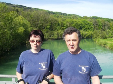 Roswitha und Norbert vor dem malerischen Hintergrund der Erlauf