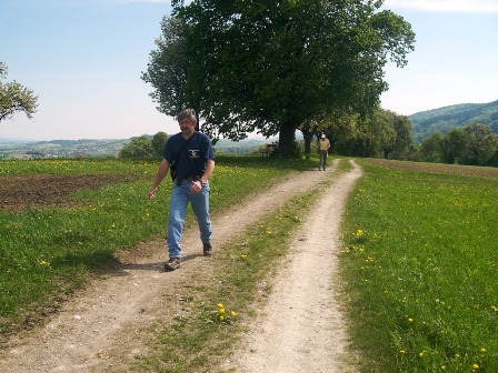 Obmann Gerhard Hold auf der Verfolgungsjagd