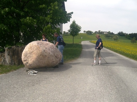Ein gewaltiger und sehr interessanter Stein am Wegesrand