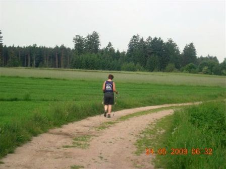 Monika zur frühen Morgenstunde ganz schön flott unterwegs