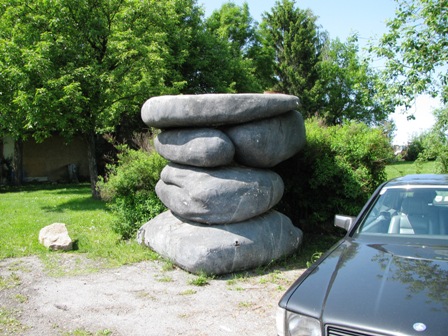 Steinpyramide in Pürbach