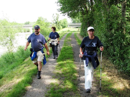 Manfred, Monika und Karin - nach 28 Kilometer keine Spur von Müdigkeit