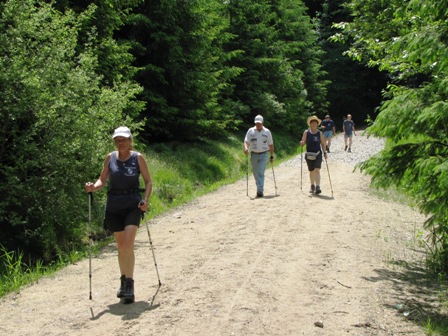 Jetzt hat Karin die Führung übernommen und gibt das Tempo vor