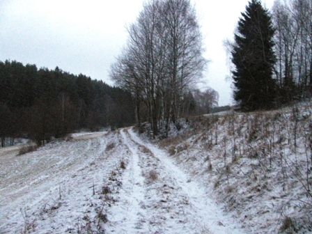 Der schne Weg nach Dietmanns ist angeschneit