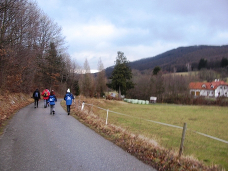 Der Weg durch Tal nach Klausen-Leopoldsdorf