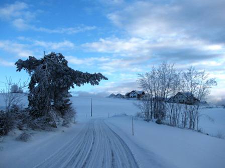 Schöner Winterblick zurück nach Altmelon