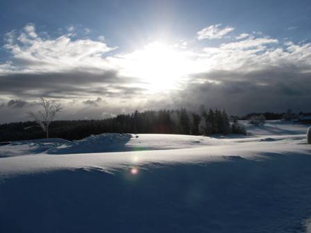 Sonne über dem Waldviertler Hochland