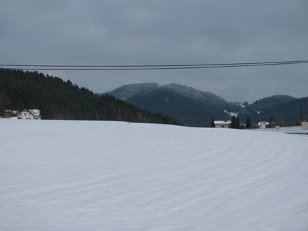 Blick zu den Erhebungen des Mühlviertels um Lasberg