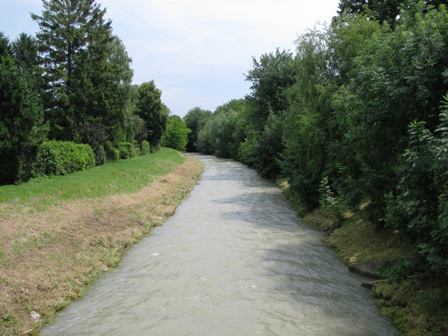 Blick auf die Piesting in Steinabrückl