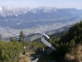 Blick vom Zirbenweg hinab ins Tal - Wander-WM 2007, Innsbruck-Igls / Tirol